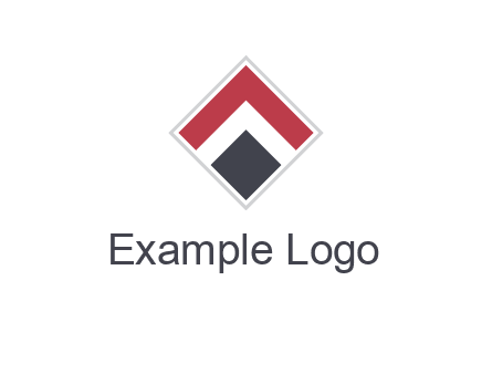 arrow inside rhombus shape forming letter A logo