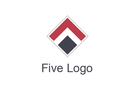 arrow inside rhombus shape forming letter A logo