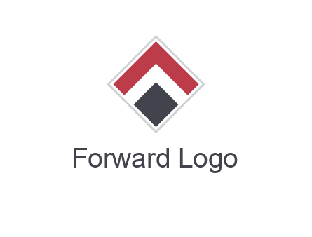 arrow inside rhombus shape forming letter A logo