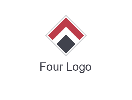 arrow inside rhombus shape forming letter A logo