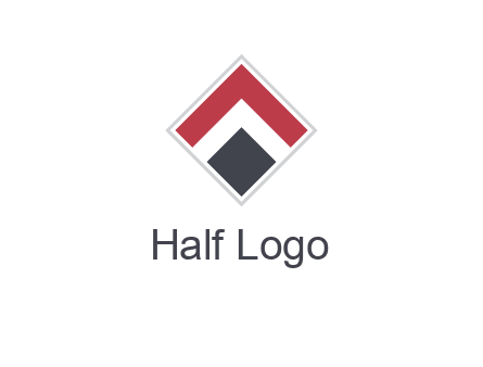 arrow inside rhombus shape forming letter A logo