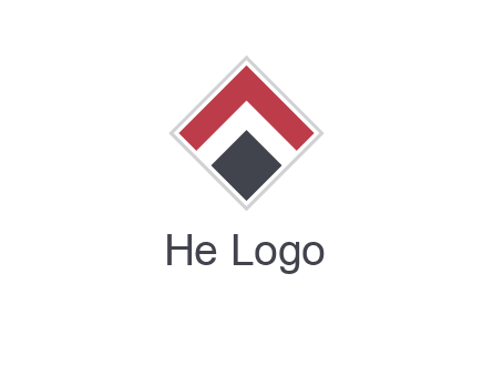 arrow inside rhombus shape forming letter A logo