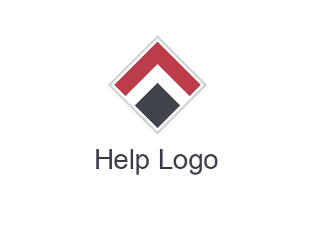arrow inside rhombus shape forming letter A logo