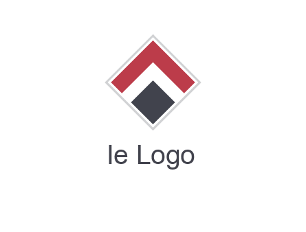 arrow inside rhombus shape forming letter A logo