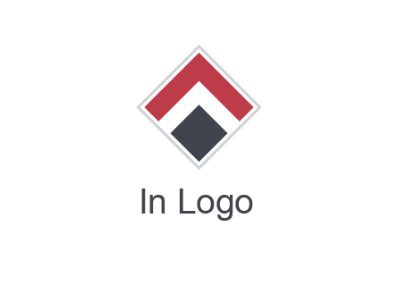 arrow inside rhombus shape forming letter A logo