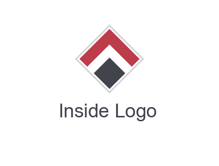 arrow inside rhombus shape forming letter A logo