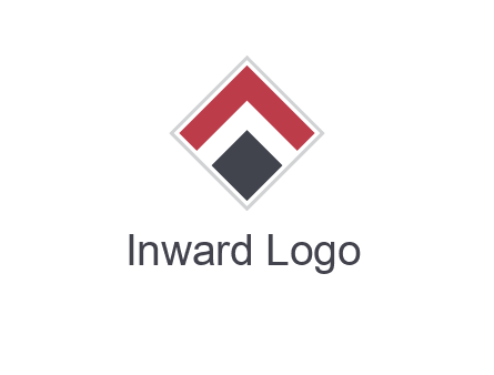 arrow inside rhombus shape forming letter A logo