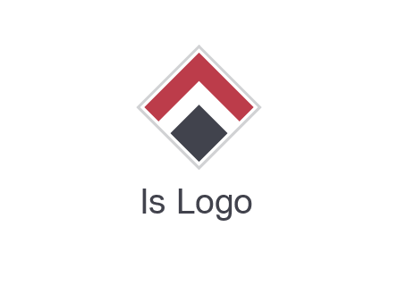 arrow inside rhombus shape forming letter A logo