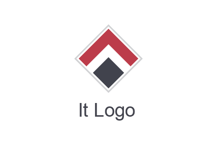 arrow inside rhombus shape forming letter A logo