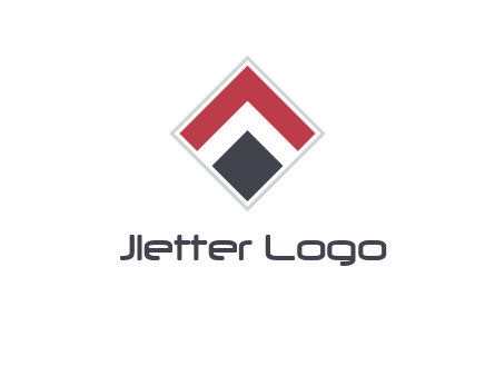 arrow inside rhombus shape forming letter A logo