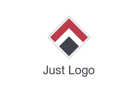 arrow inside rhombus shape forming letter A logo