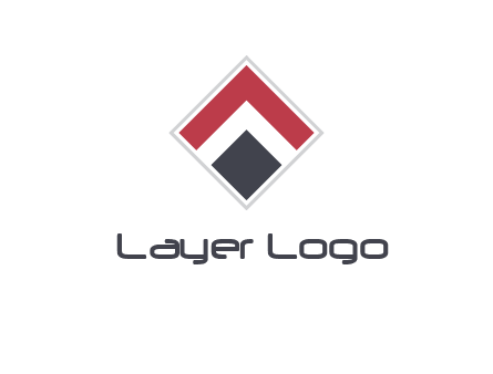 arrow inside rhombus shape forming letter A logo