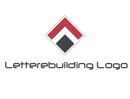 arrow inside rhombus shape forming letter A logo