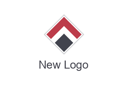 arrow inside rhombus shape forming letter A logo