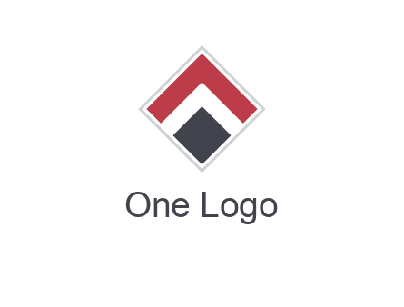 arrow inside rhombus shape forming letter A logo