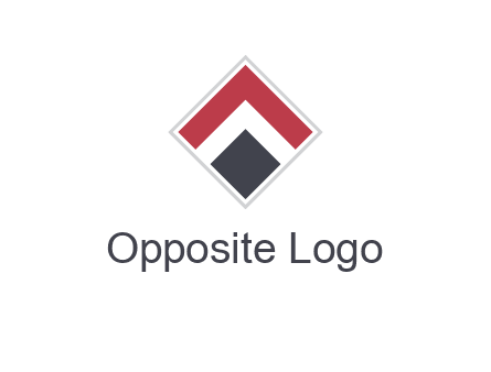 arrow inside rhombus shape forming letter A logo