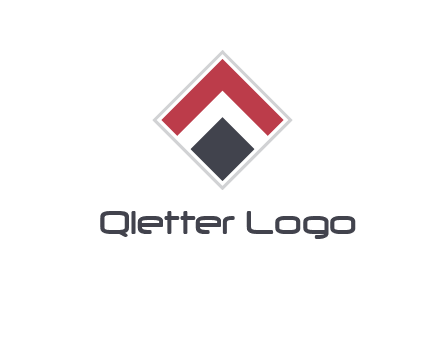 arrow inside rhombus shape forming letter A logo
