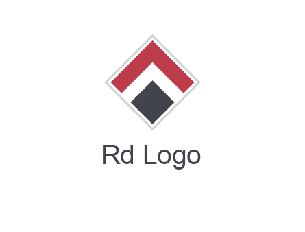 arrow inside rhombus shape forming letter A logo