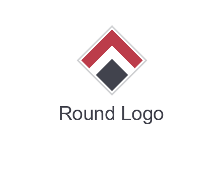 arrow inside rhombus shape forming letter A logo