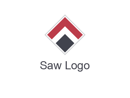 arrow inside rhombus shape forming letter A logo