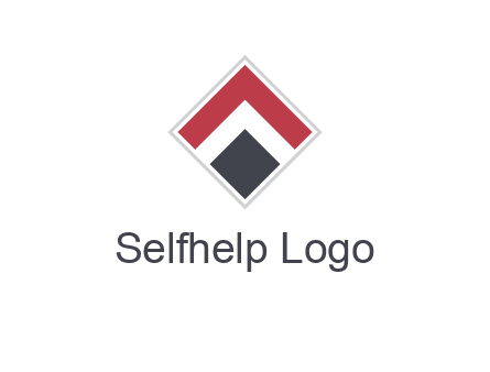 arrow inside rhombus shape forming letter A logo