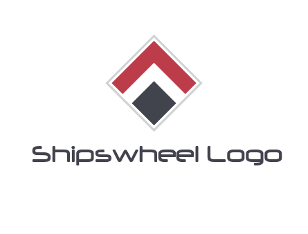 arrow inside rhombus shape forming letter A logo