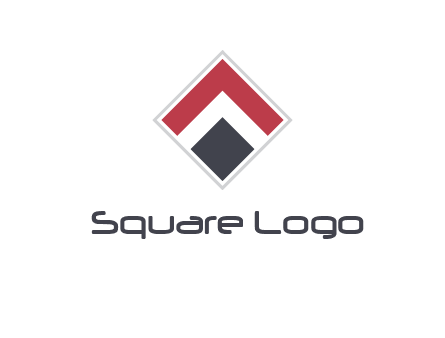 arrow inside rhombus shape forming letter A logo