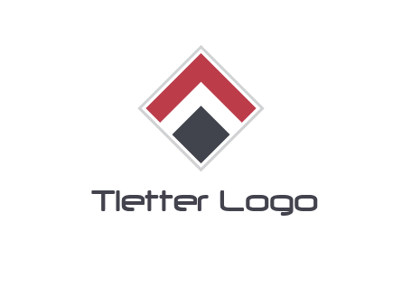 arrow inside rhombus shape forming letter A logo