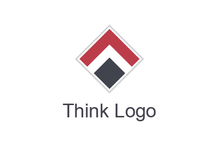 arrow inside rhombus shape forming letter A logo