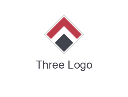 arrow inside rhombus shape forming letter A logo