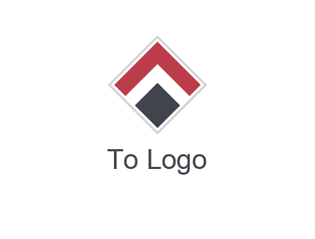 arrow inside rhombus shape forming letter A logo