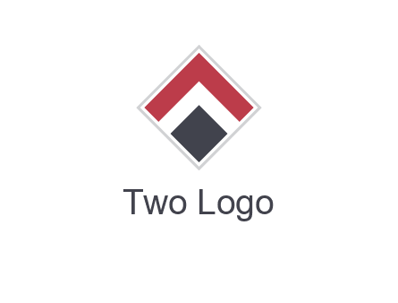 arrow inside rhombus shape forming letter A logo