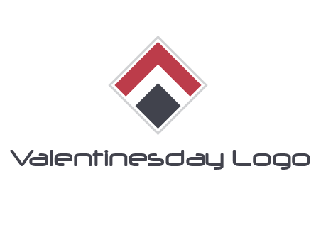 arrow inside rhombus shape forming letter A logo