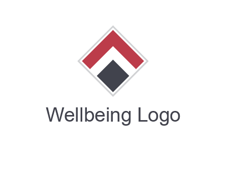 arrow inside rhombus shape forming letter A logo