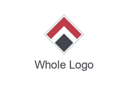arrow inside rhombus shape forming letter A logo