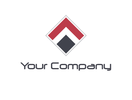 arrow inside rhombus shape forming letter A logo