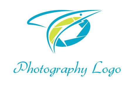 shutter and swoosh fish photography logo