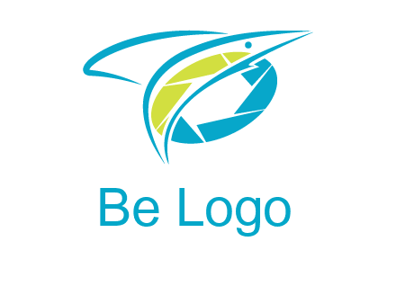 shutter and swoosh fish photography logo