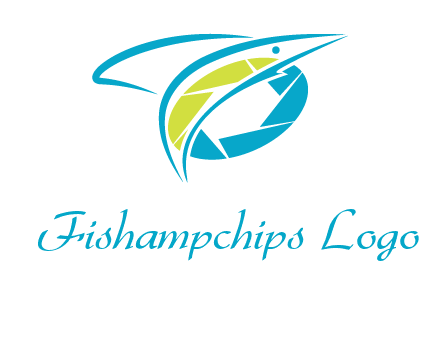 shutter and swoosh fish photography logo