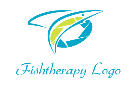 shutter and swoosh fish photography logo