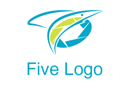 shutter and swoosh fish photography logo