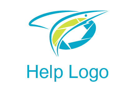 shutter and swoosh fish photography logo