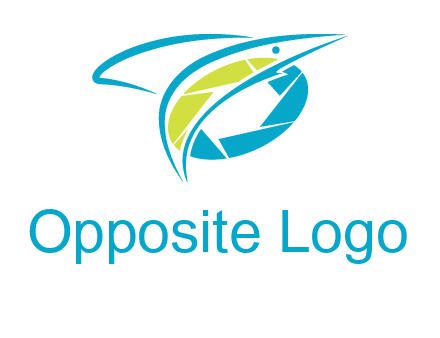 shutter and swoosh fish photography logo