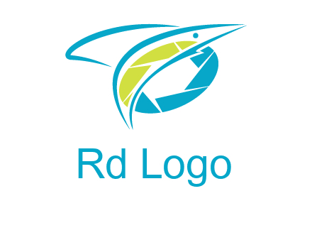 shutter and swoosh fish photography logo