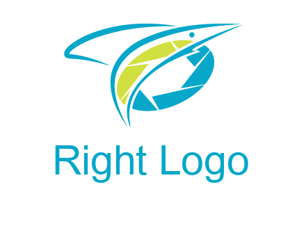 shutter and swoosh fish photography logo