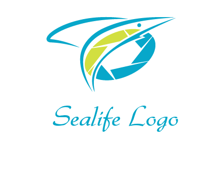 shutter and swoosh fish photography logo