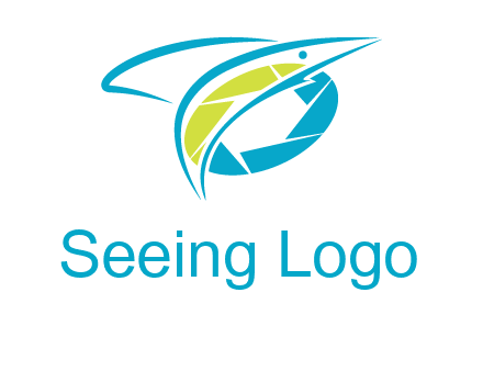 shutter and swoosh fish photography logo
