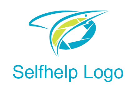 shutter and swoosh fish photography logo