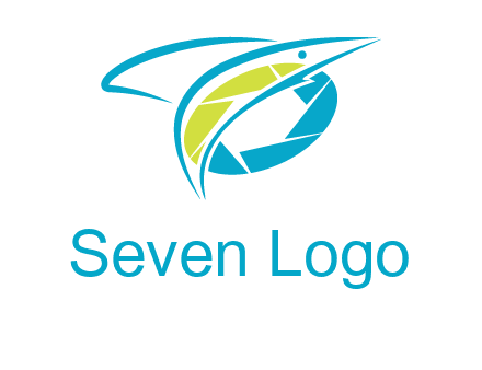 shutter and swoosh fish photography logo
