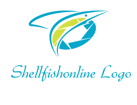 shutter and swoosh fish photography logo